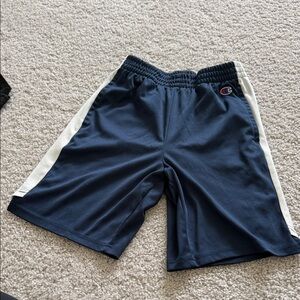Champion Navy Athletic Shorts with White Side Panels
